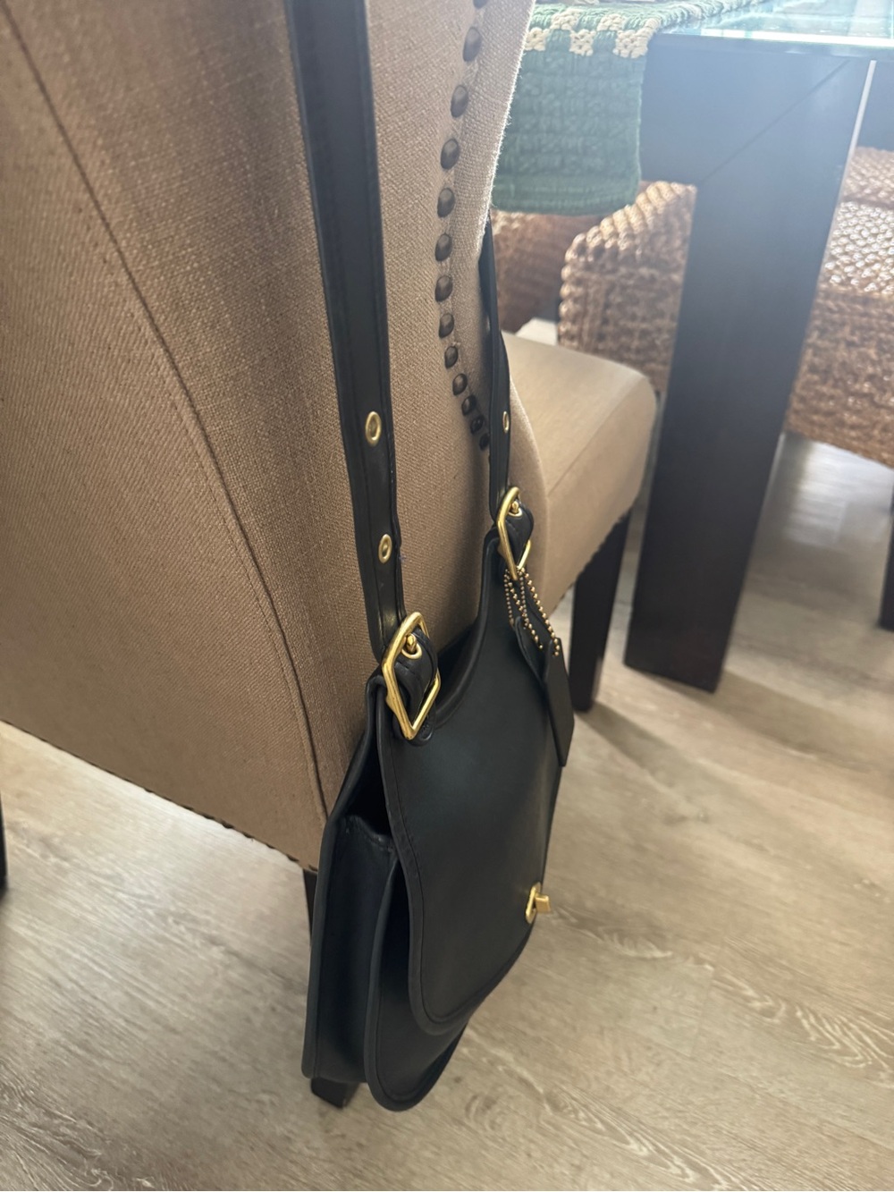Coach Black Leather Berkley Shoulder Bag with Gold Hardware - Picture 8 of 8